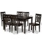 Baxton Studio Luisa Modern and Contemporary Transitional Dark Brown Finished Wood 7-Piece Dining Set 177-11381-10519-Zoro - alternate 9